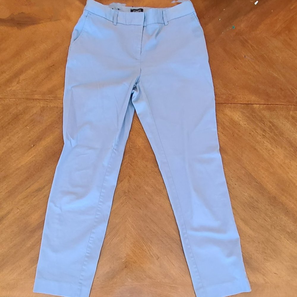 Jones New York Light Blue Grace Ankle Length Trousers (Size 2)